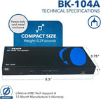 OREI 8K HDMI Splitter 1 in 4 Out, 1 x 4 Duplicate/Mirro Screen - Image 5