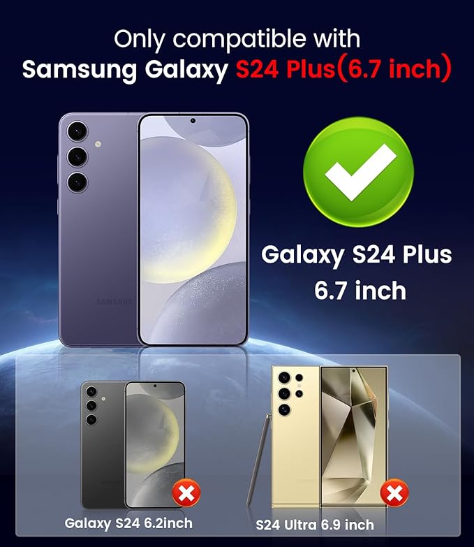 Magnetic for Samsung Galaxy S24 Plus Case Slim Soft Silicone Bumper Shockproof - Image 2