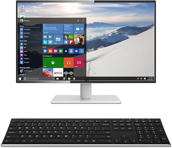 ALLIFE 2.4G Wireless Keyboard Stainless Steel Ultra Slim Full Size Keyboard - Image 7
