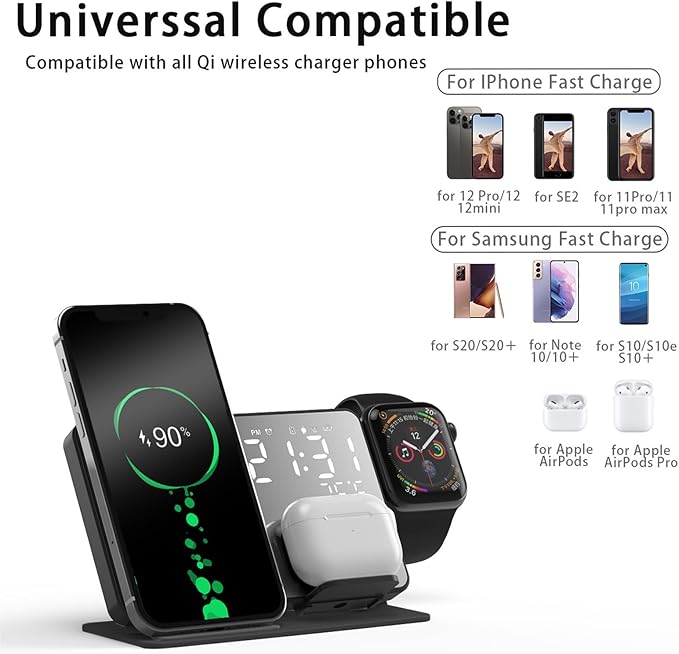 All-in-one Wireless Charger, Temperature Display, 15W Fast Charging.Wirelessly - Image 7