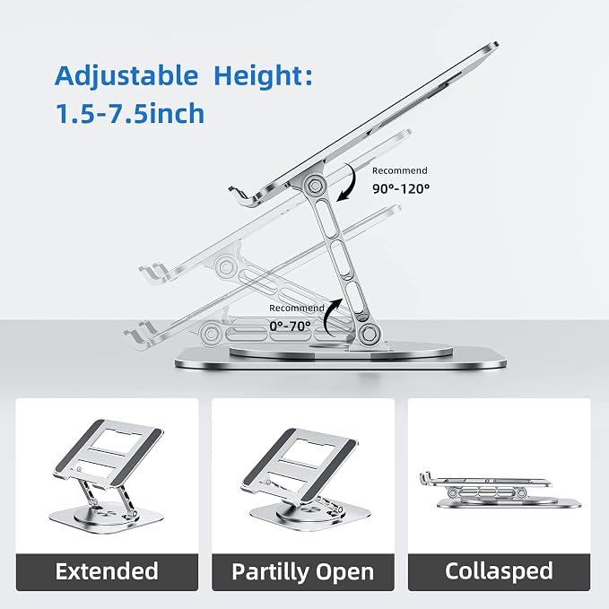 Adjustable Laptop Stand for Desk, Ergonomic Riser - Image 7