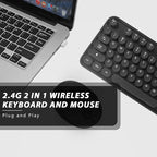 Wireless Keyboard and Mouse, KOOTOP Cute Black Keyboard and Mouse, 2.4G - Image 5