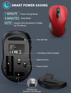 Trueque Wireless Mouse for Laptop, 2.4GHz Ergonomic Computer Mouse - Image 6