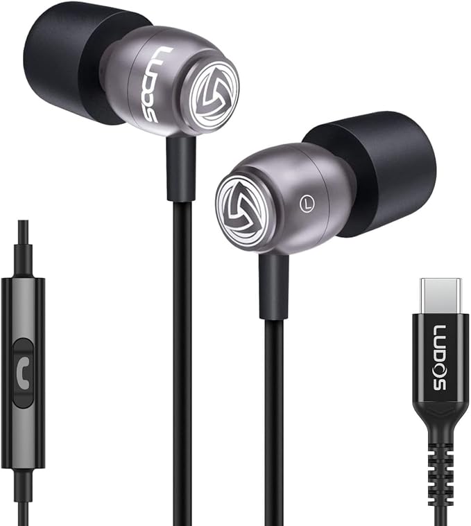 LUDOS Clamor USB C Headphones for iPhone 16 15 Pro Max Plus iPad Pro, 5 Years by Ludos