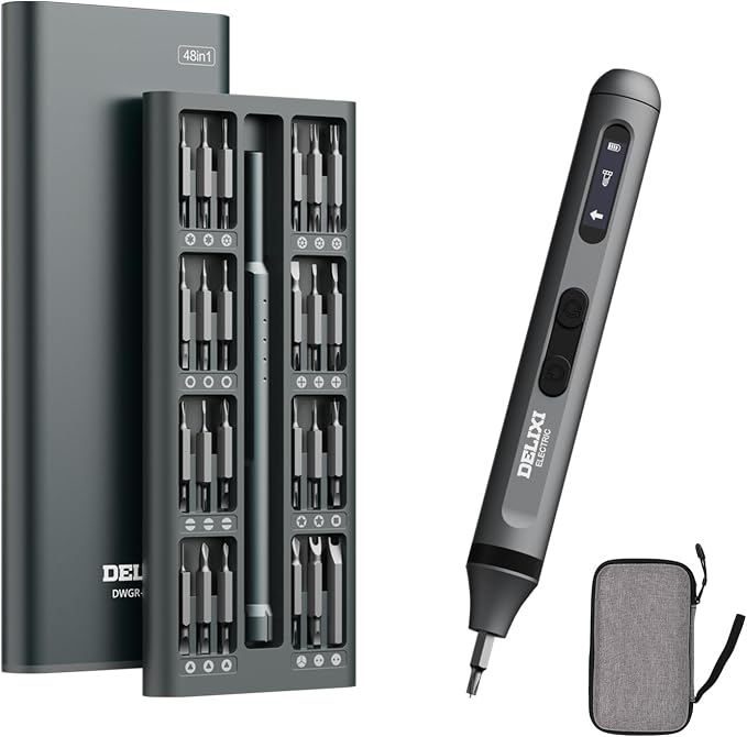 3.7V Electric Screwdriver Kit, 48-in-1 Dual-Head Precision Screwdriver Set by Unknown