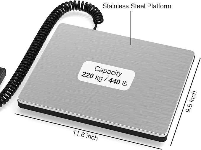 Maxus Shipping Scale 440lb, LCD Digital Postal Scale - Image 5