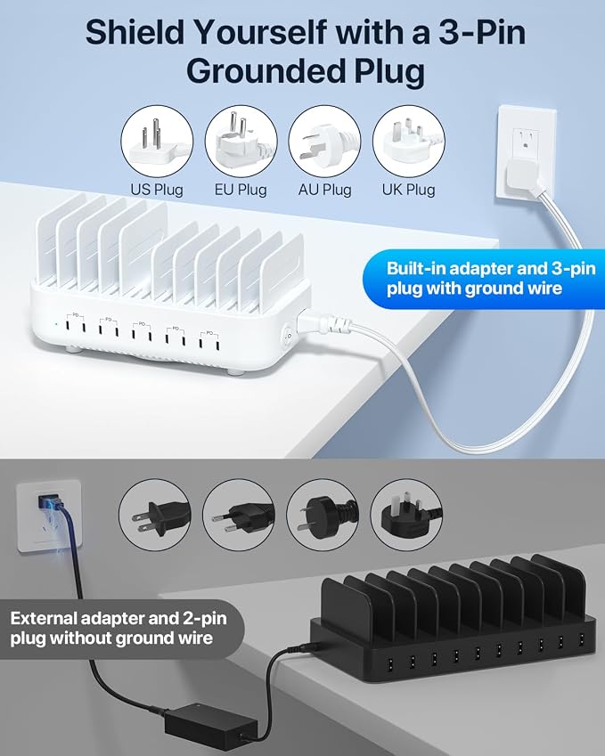 SooPii USB Charging Station, 100W Fast Charging Station - Image 6