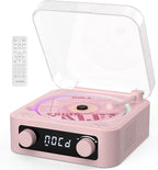 CD Player with Built-in Speakers Portable Bluetooth Input&Output Desktop CD by RetroAudio