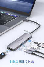UtechSmart 6-in-1 USB-C Hub, 4K@60Hz HDMI Adapter - Image 3