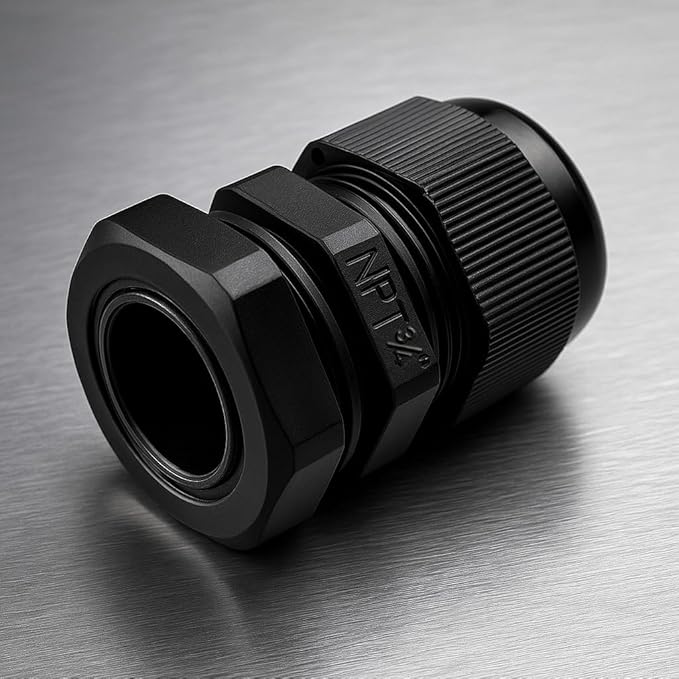 MGI SpeedWare 3/4" NPT Strain Relief Nylon Cord Grip Cable Glands - Image 2