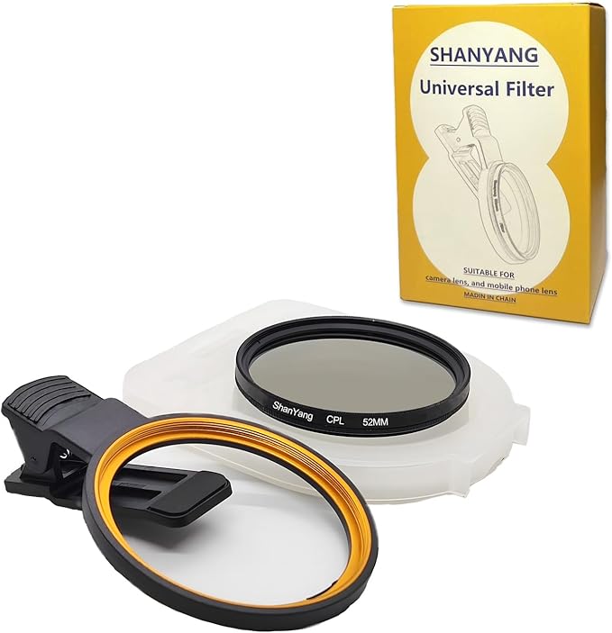 52mm Clip-on CPL Phone Camera Lens Filter, Polarized Camera Lens CPL Filter by Unknown