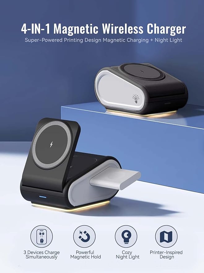 4 in 1 Wireless Charger for iPhone, Mag-Safe Charger for iPhone 16/15/14 Series - Image 2