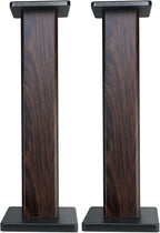 Rockville Pair RHT28D 28" Bookshelf Speaker Stands, Dark Wood Grain, 60 lbs - Image 3