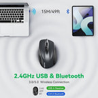 Bluetooth Mouse Rechargeable Wireless Mouse, 4800 DPI Optical Tracking - Image 2