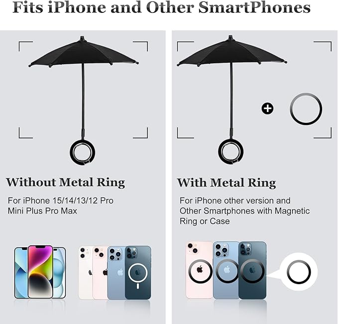 Magnetic Umbrella Phone Stand for Sun Protection, Adjustable Sun Shade Shield - Image 8