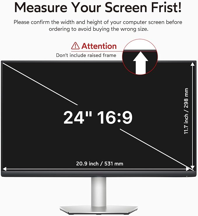 bersem 2 Pack 24 Inch Computer Privacy Screen - Image 6