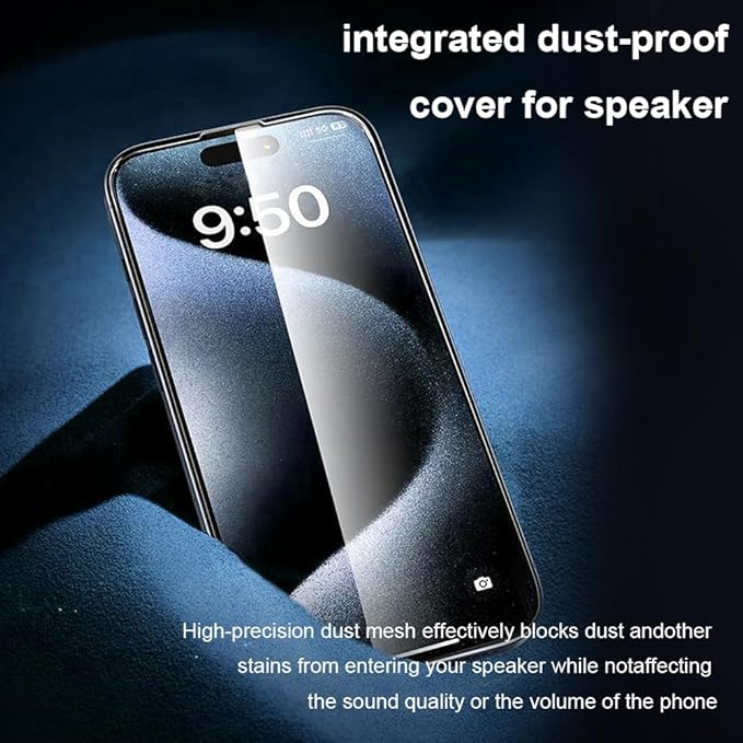 OneFish Screen Protector for Iphone 16 Pro, HD Clarity Tempered Glass Film 9H+ - Image 7