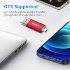 Thkailar USB Flash Drive 512GB, Type A and Type C Ports 2 in 1 OTG USB 3.1 - Image 3