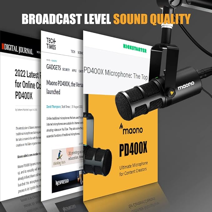 MAONO Dynamic Microphone, USB/XLR Podcast PC Microphone - Image 2