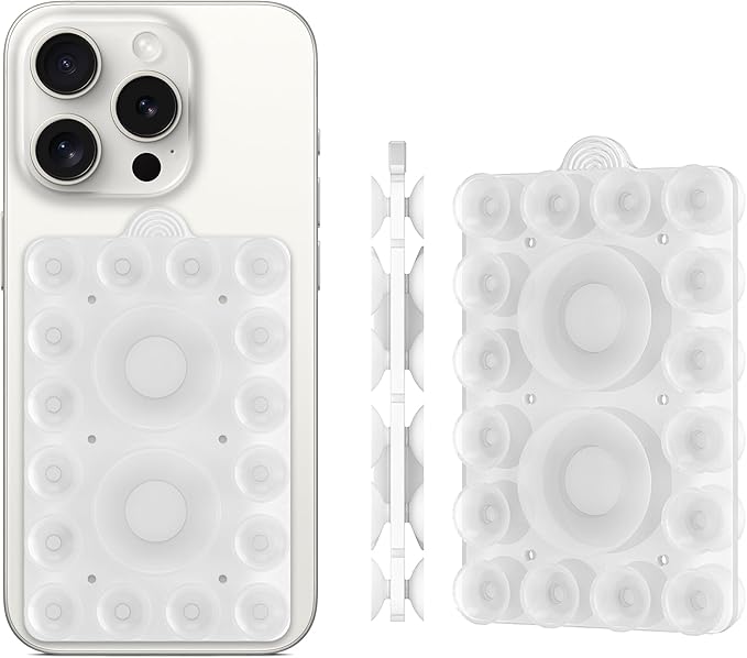 ZYCCER Double Sided Silicone Suction Phone Holder Mount, Compatible - Image 2