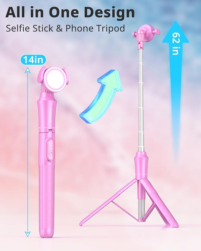 UBeesize 62'' Magnetic Selfie Stick Phone Tripod - Image 3