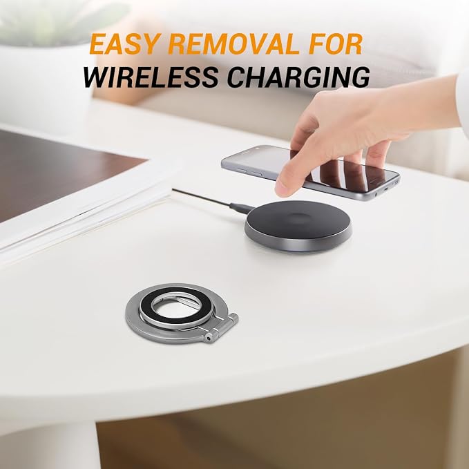 Magnetic Ring Holder Grip, Adjustable Magnet Phone Ring Stand, Strong Double - Image 8