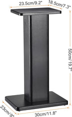 MECCANIXITY Wood Speaker Stands, 2 Pack 19.7 Inch Universal Speaker Stand - Image 2