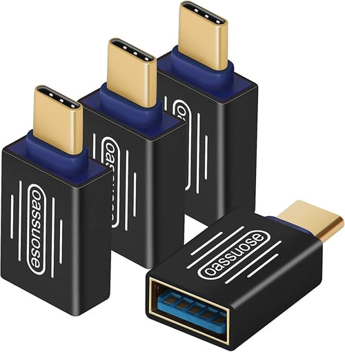 4-Pack USB C to USB Adapter, Thunderbolt 3 Male to USB 3.0 Female OTG Adapter by Oassuose