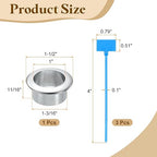 uxcell Desk Grommet, 1-3/16" Zinc Alloy Cable Hole Cover Wire Cord Organizer - Image 2