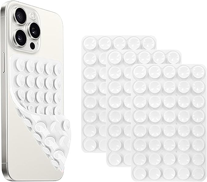 2 Pack Double Sided Silicone Suction Cup Phone Case Mount, Hands-Free Silicon by NTidea