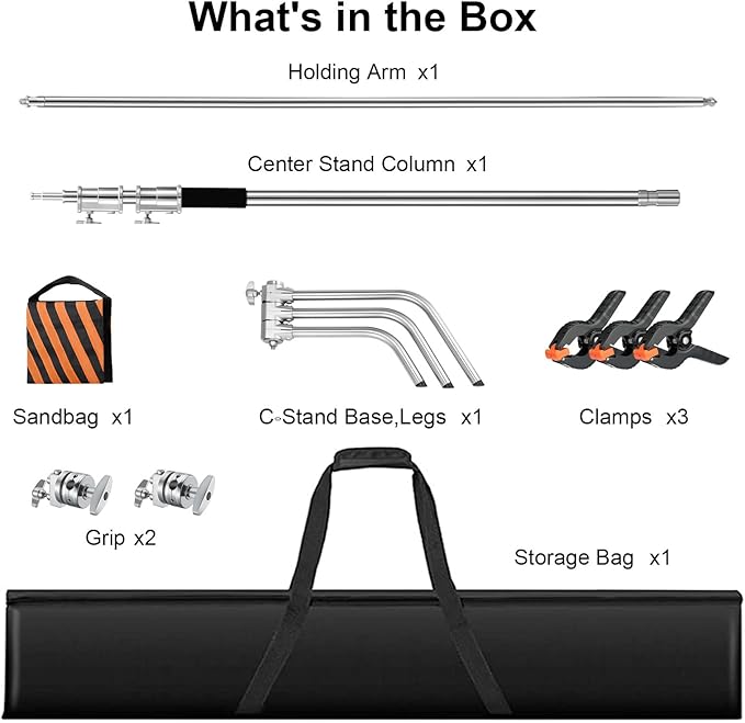 Heavy Duty C Stand 10.8ft/330cm - Image 6