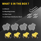 12V Power Distribution Block Car Audio 2 Way 0/2/4 Gauge in 4/6/8 Gauge Out - Image 7
