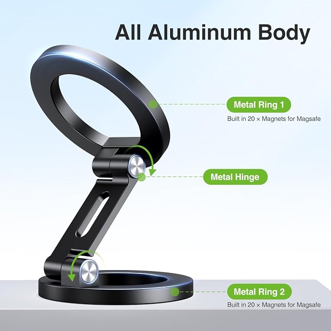 elitehood Magnetic Phone Stand, Small & Portable Magnetic Phone Holder - Image 5
