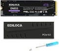 4TB PS5 SSD with Heatsink PCIe Gen4 NVMe M.2 Gaming SSD, 7400MB/s Read by EDILOCA