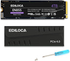 4TB PS5 SSD with Heatsink PCIe Gen4 NVMe M.2 Gaming SSD, 7400MB/s Read by EDILOCA