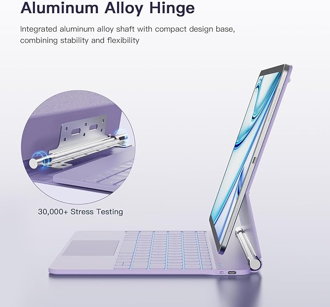 for iPad Air 13 inch Case with Keyboard, iPad Pro 12.9 Magic Keyboard, Springy - Image 8