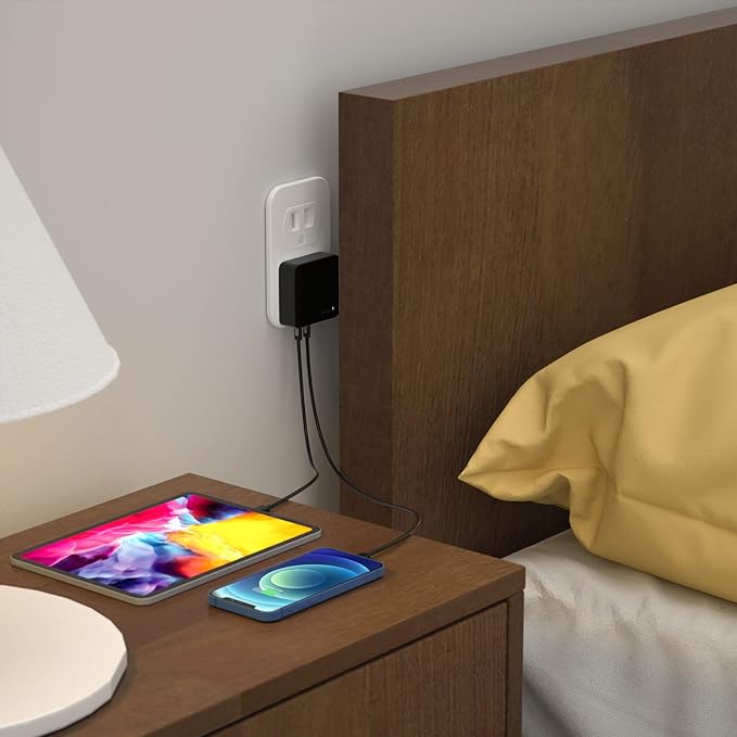 Nekmit USB C Charger, Fast Thin Flat 52W 4-Port Wall Charger - Image 6