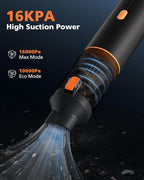 Car Vacuum Portable with 16000Pa Powerful Suction, Handheld Vacuum Cordless - Image 2