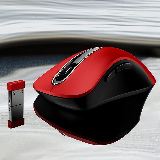 memzuoix 2.4G Wireless Mouse, 1400 DPI Mobile Optical Cordless Mouse - Image 8