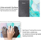 Mouse Pad, Cyan Blue Marble Mouse Pad, Washable Square Cloth Mousepad - Image 3