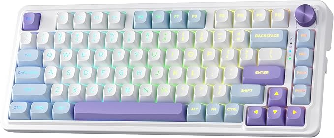 Redragon K673 MAX 75% Wireless Gasket RGB Gaming Keyboard, 3-Modes 81 Keys PBT by REDRAGON