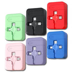 6 Pcs 3 in 1 Retractable Multi Chargers Cable by Gartmost