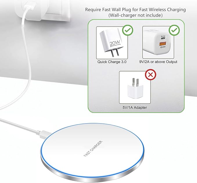 20W Fast Wireless Charger Pad, Wireless Phone Charging Station Compatible - Image 6