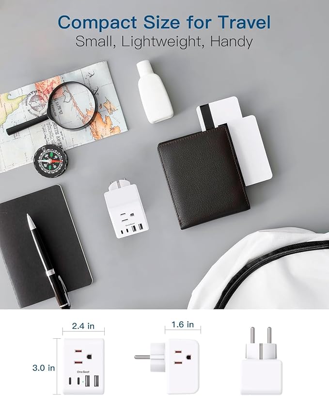 2 Pack Germany France Travel Plug Adapter, Type E/F Power Plug Adapter - Image 6