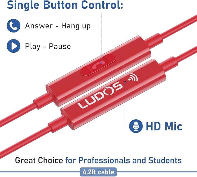 LUDOS Ultra USB C Headphones for iPhone 16 15 Pro Max Plus iPad Pro, 5 Years - Image 3