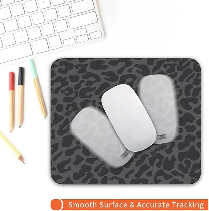 Square Mouse Pad Black Leopard, Personalized Premium-Textured Custom Mouse Mat - Image 4