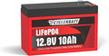 12V 10Ah Lithium Battery, 5000+ Cycles LiFePO4 12V 10Ah Battery Built-in 10A BMS by CYCLENBATT