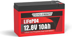 12V 10Ah Lithium Battery, 5000+ Cycles LiFePO4 12V 10Ah Battery Built-in 10A BMS by CYCLENBATT