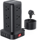 Surge Protector Power Strip Tower, 10FT Extension Cord by SMALLRT