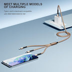 SDBAUX Multi Charging Cable 100W USB C to 3 in 1, Nylon Braided PD 27W/100W - Image 3